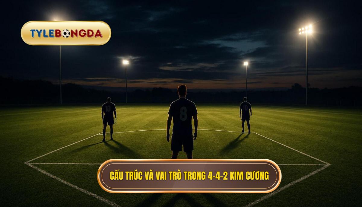 Cấu trúc và vai trò vị trí trong Chiến thuật 4-4-2 kim cương